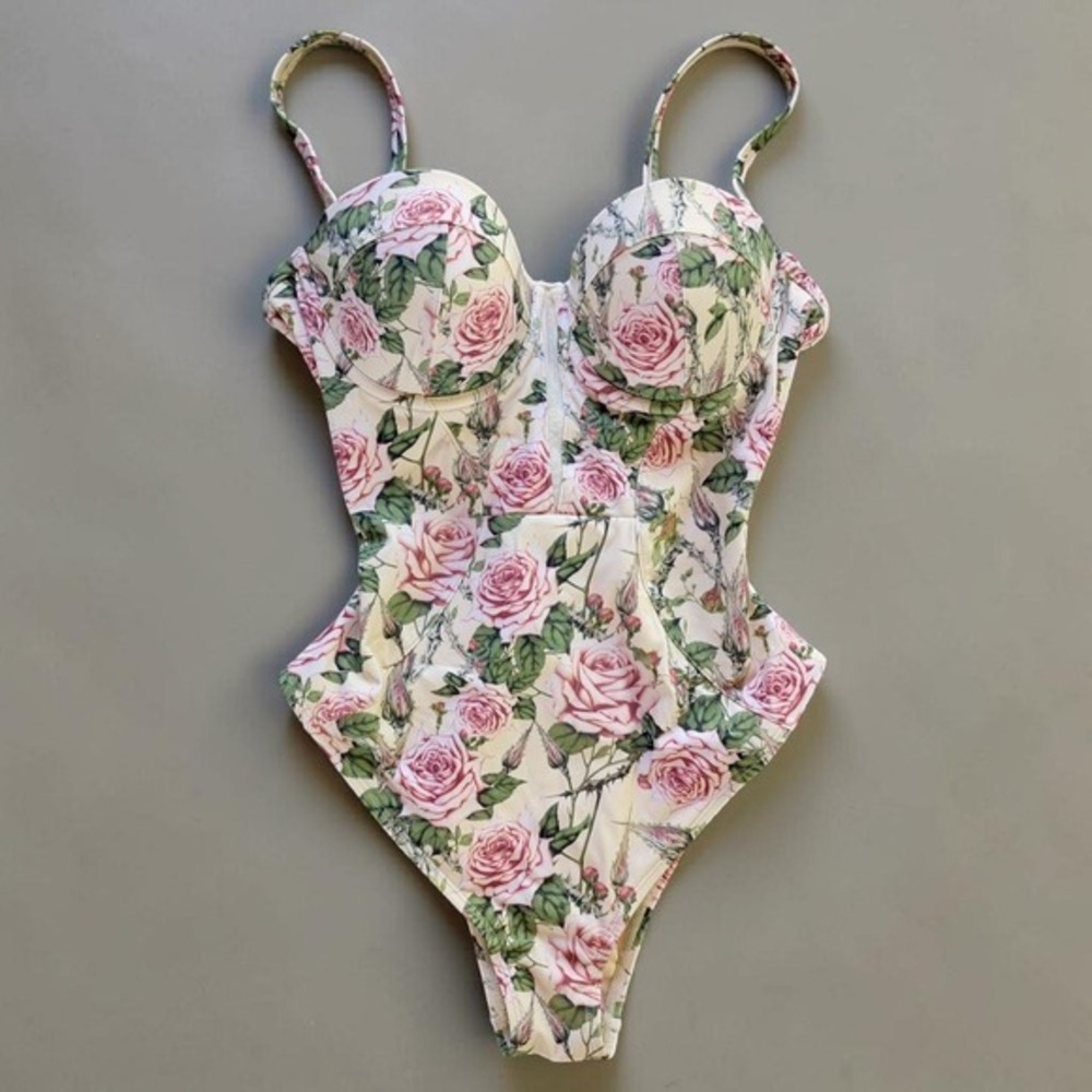 TA3 Sculpting One Piece Brazilian Bombshell Corset Swimsuit Sz M NWOT - Picture 5 of 13